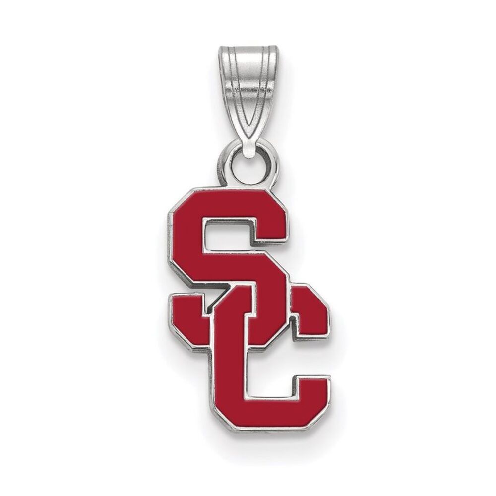 Sterling Silver University of Southern California Small Enamel Pendant